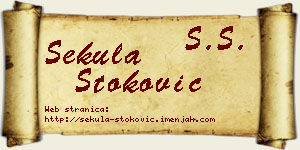 Sekula Stoković vizit kartica